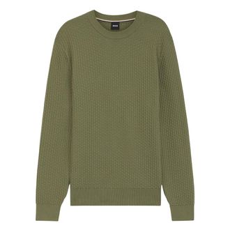 HUGO BOSS Truien & Vesten, Heren, Groen, M, Trui met ronde hals