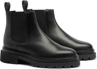 Santoni Womens leather Chelsea boot in Black at Nordstrom, Size 11.5