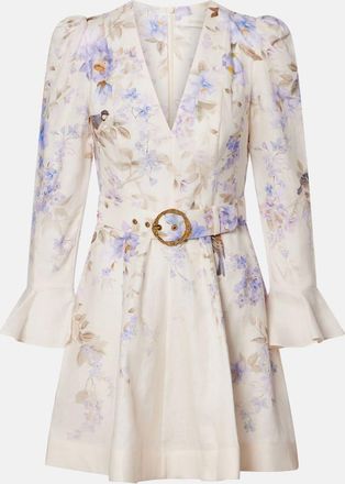 Zimmermann Luna floral linen minidress