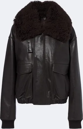 Christophe Lemaire Chaqueta de piel con borrego