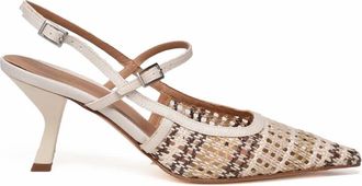 Chantal White Other Fibers Rafia Pump