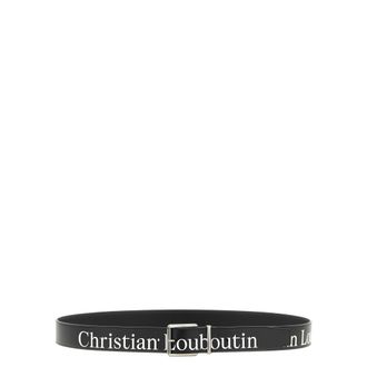 Christian Louboutin Accessoires, Heren, Zwart, 110 CM, Leer, The Maxi Belt