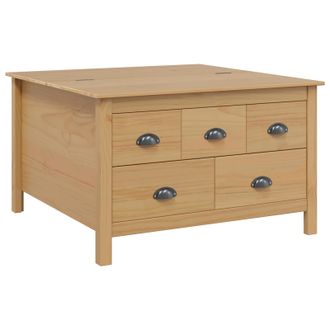 vidaXL Mesa De Caf&eacute; Con Caj&oacute;n Hill Marr&oacute;n Miel 79.5 X 79.5 X 49 Cm Vidaxl