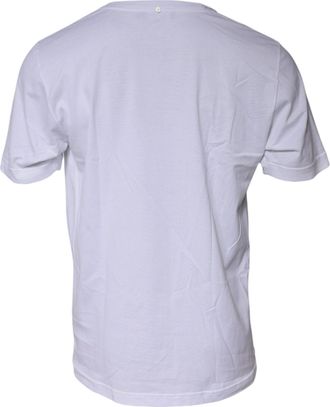 Dolce & Gabbana White Cotton Crew Neck Short Sleeves Mens T-shirt (Pre-Owned)