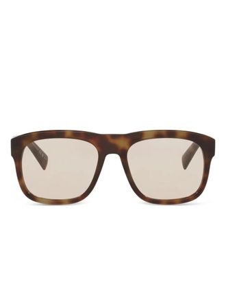 Saint Laurent Eyewear rectangle-frame sunglasses - men - Acetate - One Size - Brown