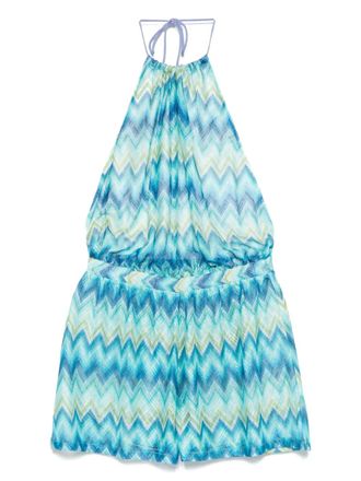 Missoni Playsuit met zigzag patroon - Blauw