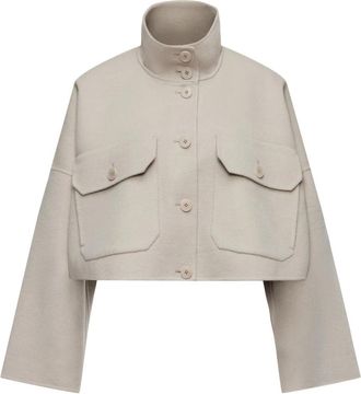 Drykorn Arklow Jacket - Dames - Zomerjassen - Beige - S - Wol - Jassen