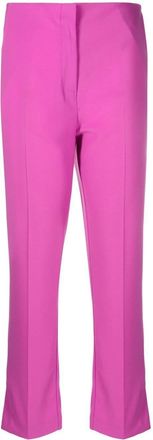 Patrizia Pepe cropped tailored trousers - women - Polyester/Spandex/Elastane - 42 - Purple