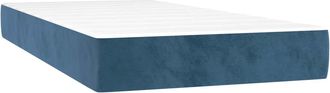 vidaXL Vidaxl - Colch&oacute;n Muelles Ensacados Terciopelo Azul Oscuro 100x200x20 Cm