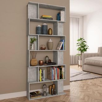 vidaXL Estanter&iacute;a Madera Contrachapada Gris Hormig&oacute;n 80x24x192cm Vidaxl