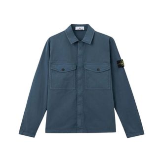 Stone Island Heren Overhemd slate blue Blauw - Heren - Zomerjassen - Blauw - XL - Jassen