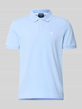 Mc Neal Regular Fit Poloshirt mit Label-Stitching in Sky, Gr&ouml;&szlig;e XXXL