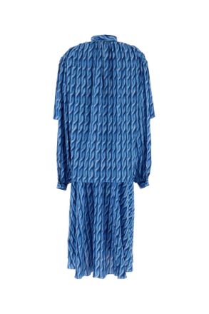 Balenciaga 814150trlb4 4011 Blue Exterior: Polyester Abiti Dress