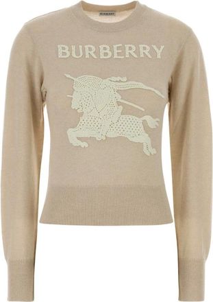 Burberry Ramona Ronde hals gebreide trui - Dames - Ronde hals truien - Beige - S - Truien & Vesten