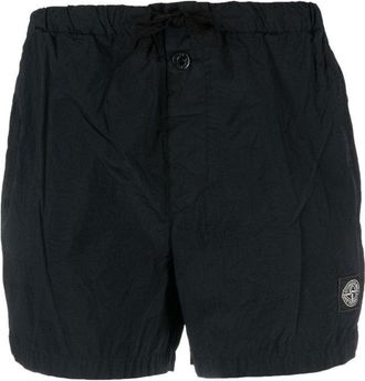 Stone Island Blue Iridescent Nylon Swim Shorts