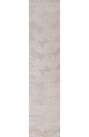 Jonathan Y Designs Jazz High-Low Pile Art Deco Geometric Indoor/Outdoor Area Rug in Beige at Nordstrom, Size 5Ft 0In X 8Ft 0In