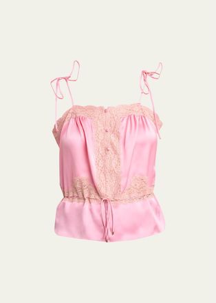 Chlo&eacute; Washed Silk Satin Tank