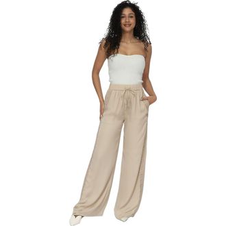 Belle & Bloom Everywhere All At Once Wide Leg Pant in Latte at Nordstrom, Size Medium Au