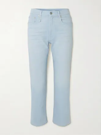 R13 Jeans Cropped Slim-fit A Vita Alta Romeo - Blu