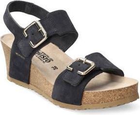 Mephisto Lissandra Platform Wedge Sandal in Deep Blue at Nordstrom Rack, Size 11