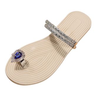 Generic Closed Sandals Women, Womens Shoes Fashion Flat Soft Sole Sandals Casual Retro Summer Shoes Non-Slip Shoes Women, blue, 8.5 UK