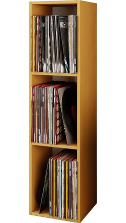 ebuy24 Ebuy24 - Vcm Wood Records Shelf Estante De Soporte Con 3 Compartimentos Para 100 Records Dimensiones: Al. 107 X An. 34 X T. 30 Cm - Platto (beech)