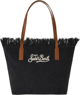 MC2 Saint Barth City Bag Mid Fringe - Dames - Shoppers - Zwart - ONE Size - Tassen