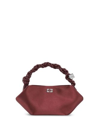 Ganni Borsa Bou mini in raso - Rosso