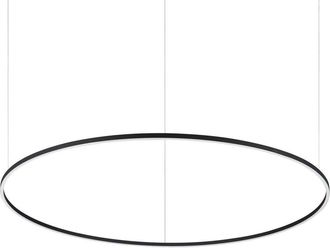 Netlighting Oracle Ring Integrated Led Pendant Ceiling Light Black 150cm 3000K