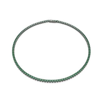 Swarovski Matrix Tennis Ketting - Dames - Kettingen - Groen - ONE Size - Accessoires