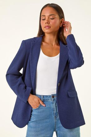 Roman Textured Buttoned Blazer