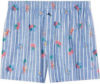 Tommy Bahama Knit Stretch Cotton Boxers in Blue Stripe at Nordstrom, Size Medium