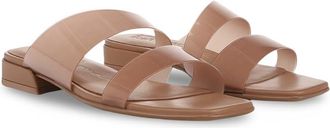 Naturalizer Womens Illuminate Open Toe Slide Sandals, Tan, 6 Wide