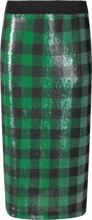 Essentiel Combo2 Kiwi Queen Checkered Square Sequin Pencil Skirt