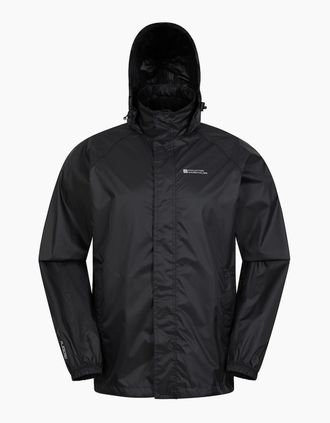 Mountain Warehouse Mens Mountain Warehouse Mens Pakka II Waterproof Jacket - Black - Size: 46/Regular