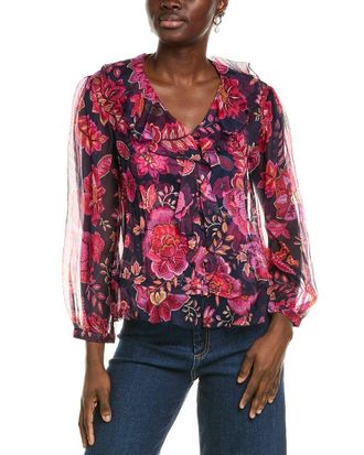 Johnny Was Petite Kiko Silk Blouse