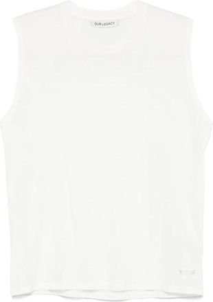 Our Legacy Witte Tanktop voor Ademend Vermogen - Heren - Tops zonder mouwen - Wit - XL - Katoen - Tops