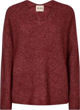 Mos Mosh Thora Knit de Pico - Knitwear - Mujer - Marr&oacute;n - XL