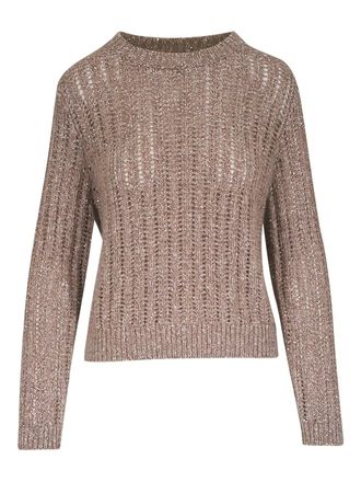 Brunello Cucinelli Trui met pailletten - Beige