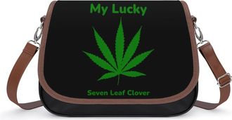 Generic Lucky Irish Weed Small Womens Crossbody Bags Shoulder Handbag with Adjustable Strap for Travel