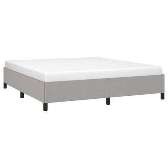 Berkfield Home Durable Bed Frame Light Grey 180x200 cm Super King Fabric