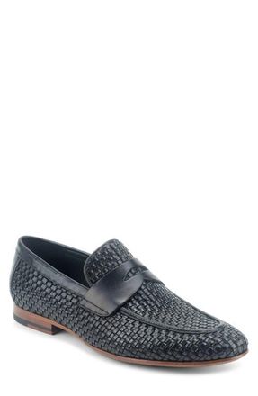 Warfield & Grand Auclair Woven Penny Loafer in Black at Nordstrom, Size 11.5