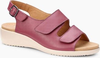 Hotter Womens Easy II Womens Wide Fit Wedge Sandals - Pink - Size: 5.5