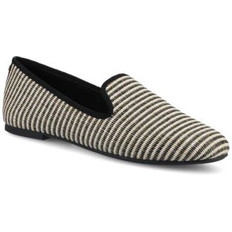 Birdies The Starling in Black/off White Raffia at Nordstrom, Size 7.5