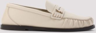 Saint Laurent Off White Leather Loafers
