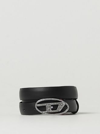 Diesel Cintura B-1DR in pelle con strass