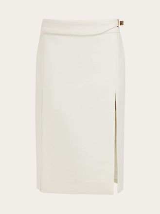 Ferragamo Women Pencil skirt with high slits White
