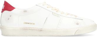 Golden Goose Sneakers, male, White, 6 UK, Contrasting Leather Low-Top Trainers