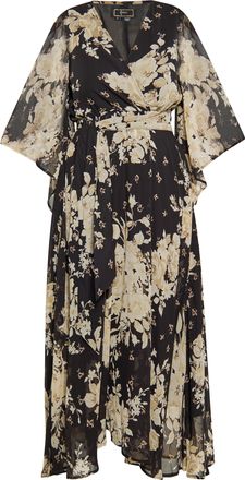 Faina Jurk Dames zwarte bloem