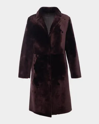 Gorski Short Reversible Merino Lamb Shearling Coat